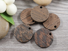 Puuriipus ympyrä, 19mm, ruskea, 10kpl