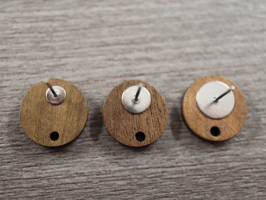 Puuriipus ympyrä, 14mm, ruskea, 10kpl