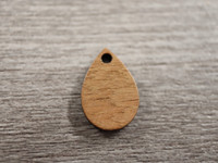 Puuriipus pisara, 17x11mm, ruskea, 10kpl