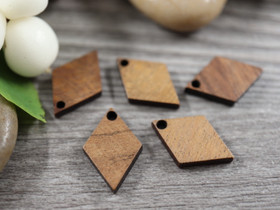 Puuriipus neljäkäs, 18x12mm, ruskea, 10kpl