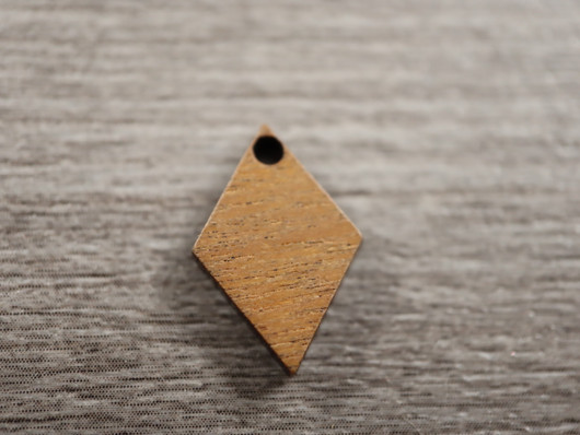 Puuriipus neljäkäs, 18x12mm, ruskea, 10kpl