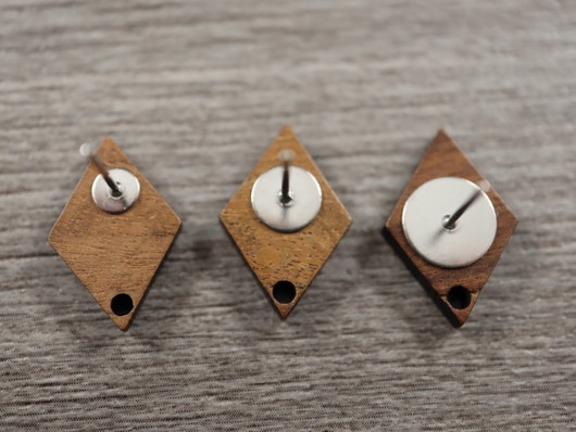 Puuriipus neljäkäs, 18x12mm, ruskea, 10kpl