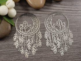 Unisieppaririipus kristalli, 58x35mm, kromi, 1kpl