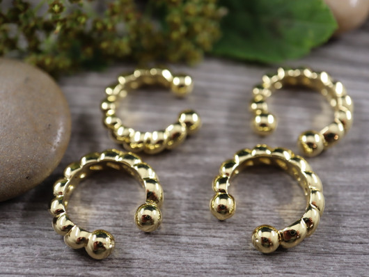 Rustokorvakoru/ ear cuff, 19x4mm, 18K/kulta, 1pari