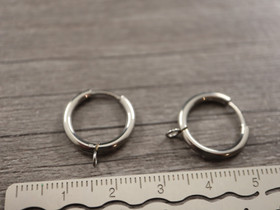 Korvakorurengas lenkillä huggie, 19x16x2mm, rst, 1pari