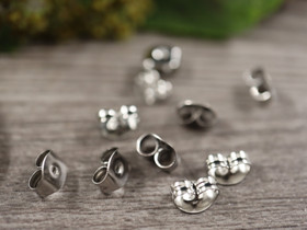 Korvakorun tausta, 6x4.5mm, rst, 10kpl