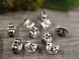 Korvakorun tausta, 6.5x4.5mm, rst, 10kpl