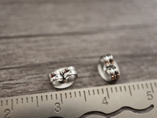 Korvakorun tausta, 6.5x4.5mm, rst, 10kpl