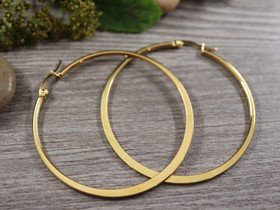 Korvakorurengas, 60x2mm, kulta/rst, 1pari