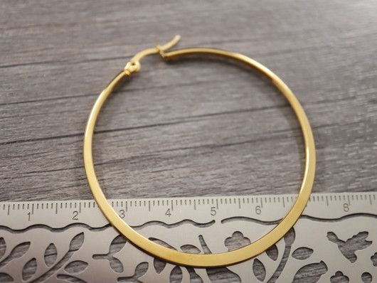 Korvakorurengas, 60x2mm, kulta/rst, 1pari