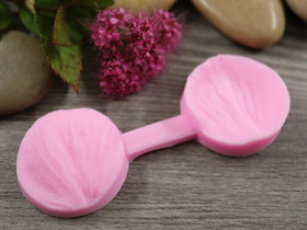 Kaksi osainen silikonimuotti lehti, 82x32x14mm, pinkki, 1kpl