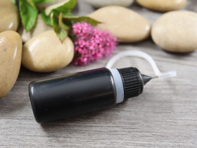 Pullo tarkkuuskärjellä, 10ml, musta, 1kpl