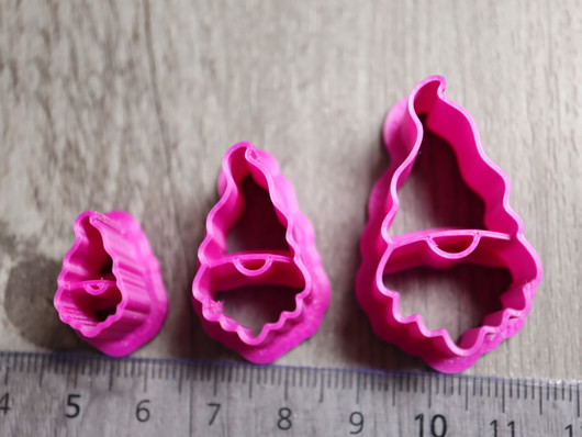 Muotti tonttu, 15mm/25mm/35mm, 1kpl