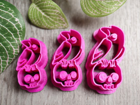 Muotti korppi ja pääkallo, 30mm/35mm/40mm, 1kpl