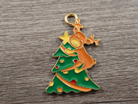 Kuusi ja pororiipus, 33x22mm, moniväri, 1kpl