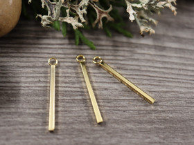 Palkkiriipus, 23x1.5mm, 24K kulta/rst, 1kpl