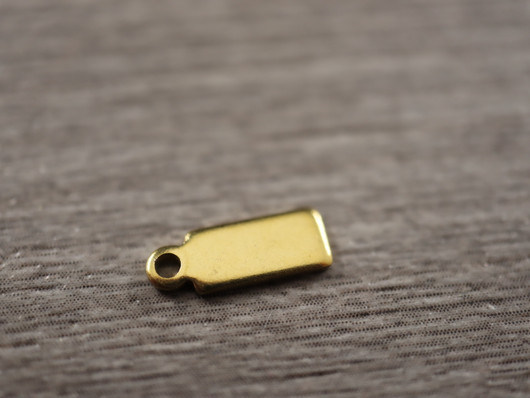 Suorakulmioriipus, 11x4mm, kulta/rst, 1kpl