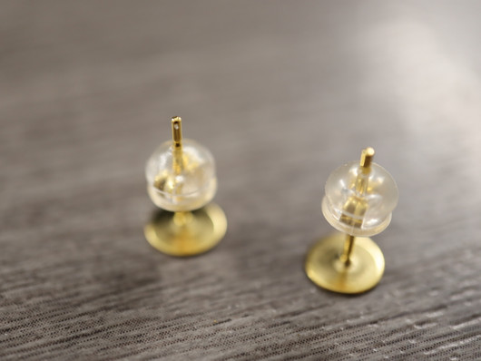 Korvakorun tausta, 4.5x5mm, 18K kulta/ rst, 10kpl