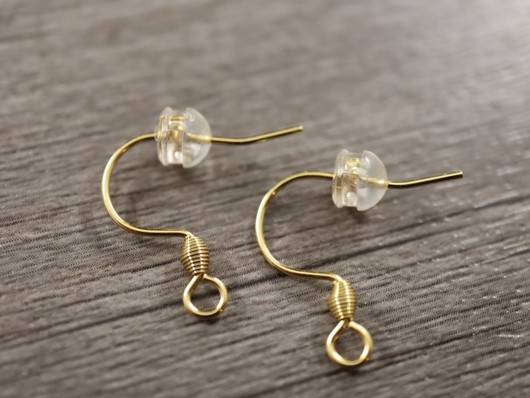 Korvakorun tausta, 4.5x5mm, 18K kulta/ rst, 10kpl