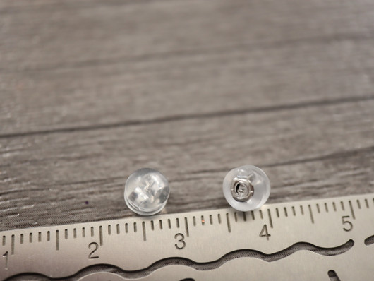 Korvakorun tausta, 4.5x5mm, rst, 10kpl
