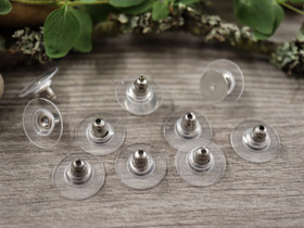 Korvakorun tausta 11.5x7mm, rst, 10kpl