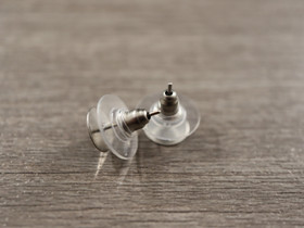 Korvakorun tausta 11.5x7mm, rst, 10kpl