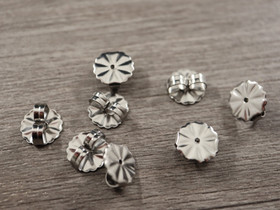 Korvakorun tausta kukka, 10.5x4.5mm, rst, 10kpl