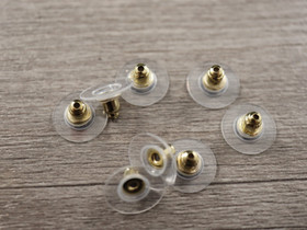 Korvakorun tausta 11.5x7mm, kulta/rst, 10kpl