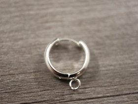 Korvakorurengas huggie, 16x4mm, kirkashopea/rst, 1pari