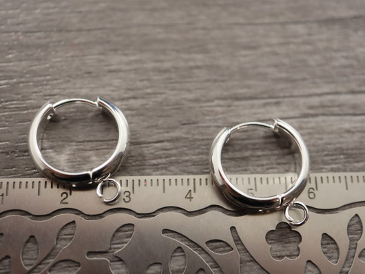 Korvakorurengas, 16x4mm, kirkashopea/rst, 1pari