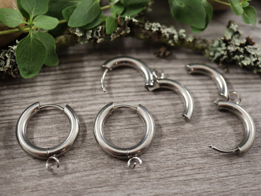 Korvakorurengas huggie,  20x18x3mm, rst, 1pari