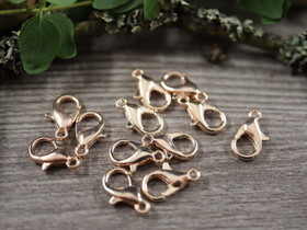 Papukaijalukko 12mm, ruusukulta, 10kpl