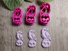 Muotti korppi ja pääkallo, 30mm/35mm/40mm, 1kpl