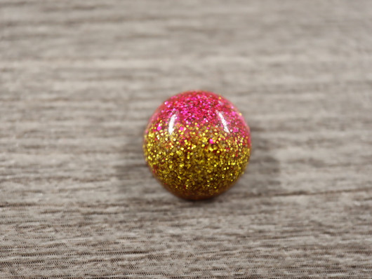 Kapussi loiste, 12mm, pinkki/kulta, 1kpl