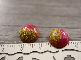 Kapussi loiste, 12mm, pinkki/kulta, 1kpl