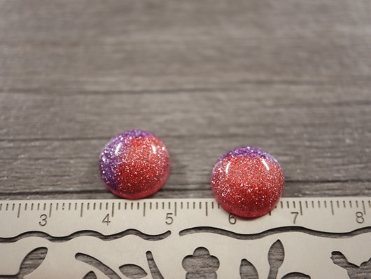 Kapussi loiste, 12mm, liila/pinkki, 1kpl