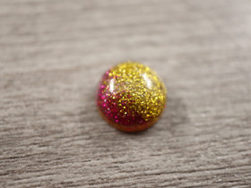 Kapussi loiste, 12mm, pinkki/kulta, 1kpl