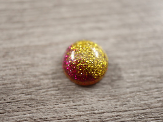 Kapussi loiste, 12mm, pinkki/kulta, 1kpl