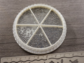 Metallihelmi rasia, erikokoisia, gunmetal, 1kpl