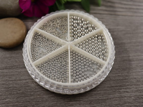 Metallihelmi rasia, erikoisia, kromi, 1kpl