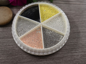 Metallihelmi rasia, eri kokoisia, mix, 1kpl