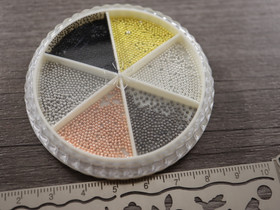 Metallihelmi rasia, eri kokoisia, mix, 1kpl