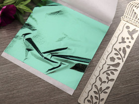 Lehtimetalli-arkki, 9x8cm, turkoosi, 10arkkia