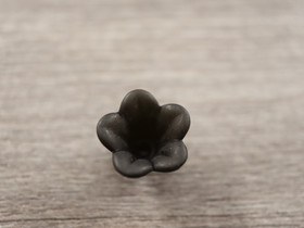 Akryylihelmi kukka, 10x14mm, musta, 10kpl