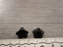 Akryylihelmi kukka, 10x14mm, musta, 10kpl