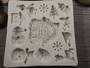 Silikonimuotti joulu/talvi, 98x98mm, harmaa, 1kpl