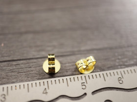 Korvakorun  tausta 6x4mm, 18K/kulta, 10kpl