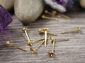 Korvakorutappi, 14x0.8mm, 24K/rst, 10paria