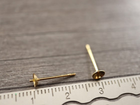 Korvakorutappi, 14x0.8mm, 24K/rst, 10paria