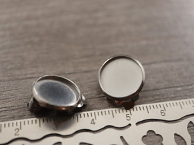 Korvakoruklipsi kapussille, 12mm, rst, 1pari